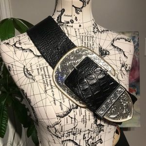 Big Al by AL Beres Vintage 3”wide Waist/Hip Leather Dallas Western Silver concho